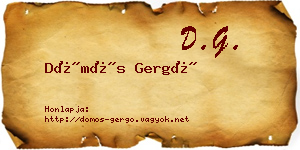 Dömös Gergő névjegykártya