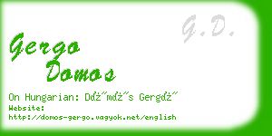 gergo domos business card